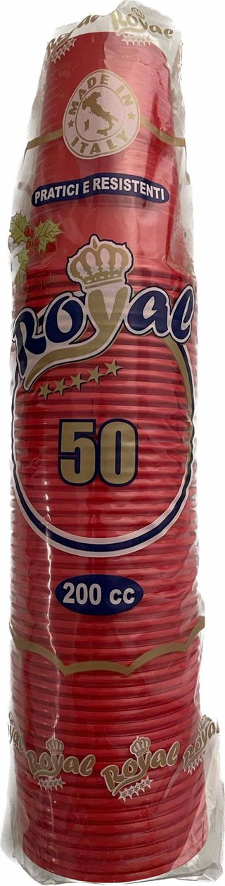 ROYAL BICCHIERI ROSSI 200CC 50 PEZZI ITT0769