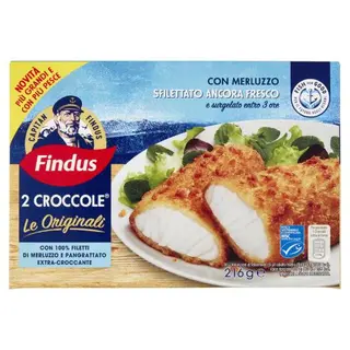 Capitan Findus 2 Croccole Con 100% Filetti Di Merluzzo - Le Originali 216 G - 158445
