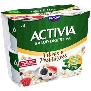 Yogur de avena y frutos rojos ACTIVIA, pack 4x115 g (26749259)
