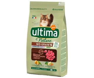 Alimento Para Gatos Esterilizados con Buey Fresco Ultima Nature 1,1 KG