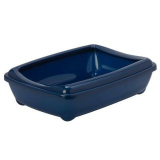 Toilette con cornice blu l