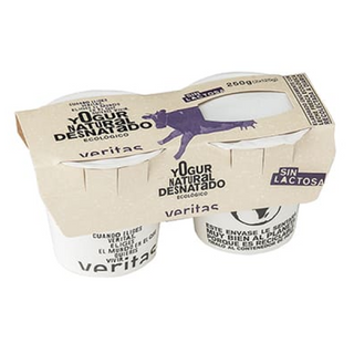 Veritas Yogur Desnatado Sin Lactosa ECO 2x125g
