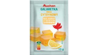 Auchan - Galaretka o smaku cytrynowym bez cukru - 13 g