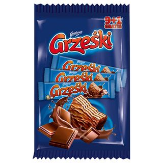 Grześki Wafle kakaowe w czekoladzie 9+1, 10x36 g
