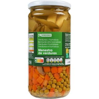 Menestra De Verduras Eroski, Frasco 400 Gr. (25654252)