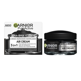 Pure Active Crema Hidratante Matificante con AHA + BHA con Carbón - Garnier - 50 ml 3600542572873