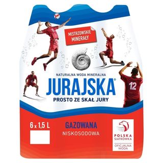Jurajska Naturalna woda mineralna gazowana 6 x 1,5 l