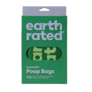 120 UN Earth Rated Easy Tie Lavanda Bolsas con asas para heces de perro
