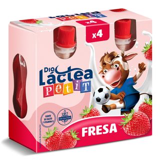 Petit De Fresa Líquido Dia Láctea Pack 4 X 80 G
