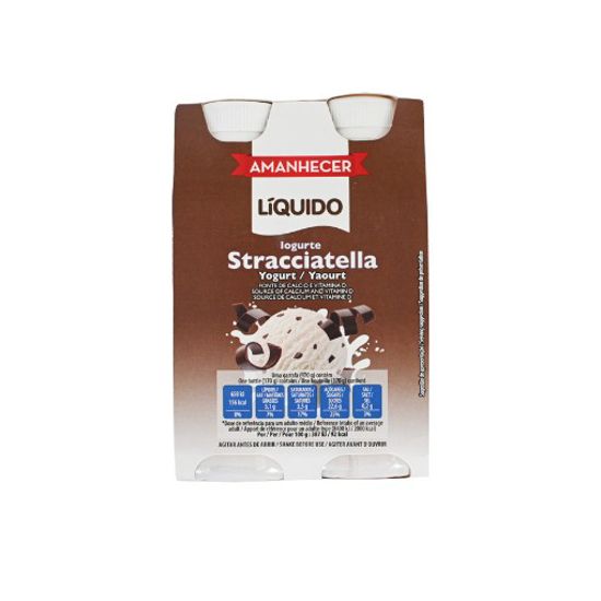 Amanhecer Iogurte Líquido Stracciatella 4x170g