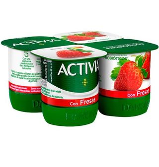 Activia Danone Con Fresas 4 Uds.