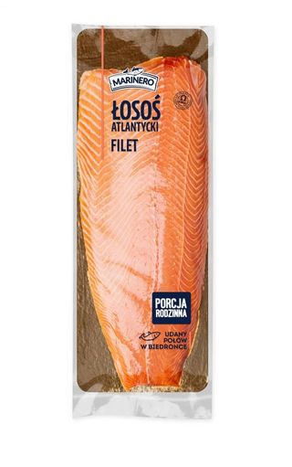 Marinero Łosoś świeży filet ze skórą kg ok. 1.2 kg