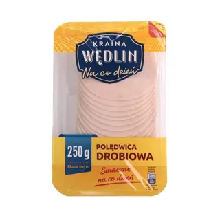 Kraina Wędlin Polędwica drobiowa plastry 250 g
