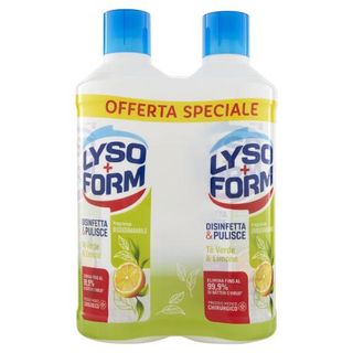 Lysoform Disinfetta & Pulisce Tè Verde & Limone 2 X 1100 Ml - 160862