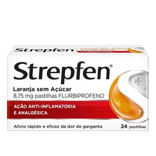 Strepfen Laranja Sem Açúcar 8.75 Mg - 24 Pastilhas - 85380402298