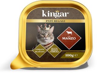 KINGAR GATTO PATE VASCHETTA 100GR MANZO   CED97339