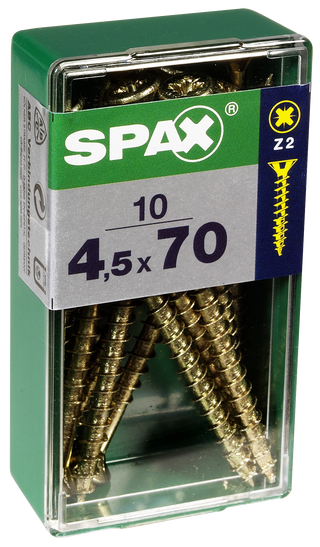 10 Paraf Cp Pozi Bicrom 4.5X70S Spax (14676683)
