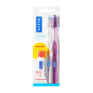 Duplo Cepillo Dental Suave - Vitis - 15 ml 8427426055681