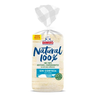 Bimbo Pan Natural 100% Sin Corteza, 450Gr