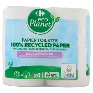 Carrefour Eco planet Carta igienica Compatta 2 Veli 4 pz