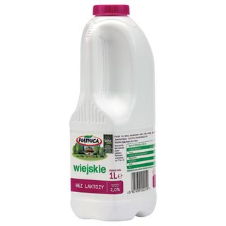 Piątnica Mleko wiejskie bez laktozy 2%, 1 L