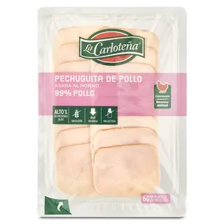 Pechuguitas De Pollo Asado 99% La Carloteña 100 G