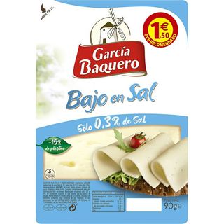 GARCÍA BAQUERO Queso En Lonchas Bajo En Sal 90 G
