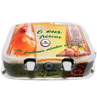 Huevos Condis De Gallinas Criadas En Suelo M/L 6 Uds.