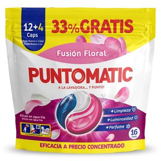 Detergente Máquina Cápsulas Fusión Floral Puntomatic Bolsa 12 Lavados