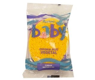 Esponja Bebe Vegetal Fibra Natural Auchan Baby 2 Uds.