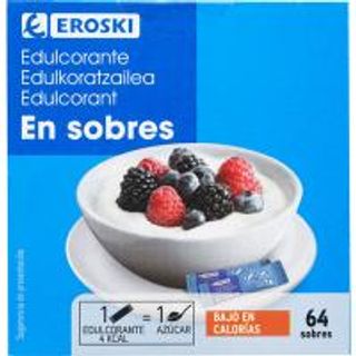 Edulcorante Sacarina Eroski, Caja 64 Sobres (25258260)