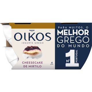 IOGURTE OIKOS DANONE GREGO CHEESECAKE DE MIRTILO 4X110G