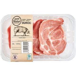 Filete De Aguja De Cerdo Duroc Eroski Natur, Bandeja 400 G