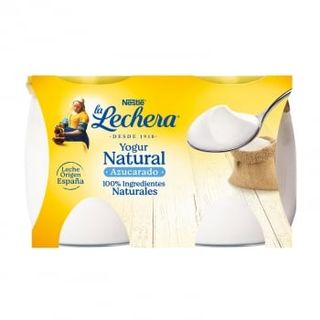 Yogur Azucarado Natural Nestlé La Lechera Pack De 2 Unidades De 125 G.