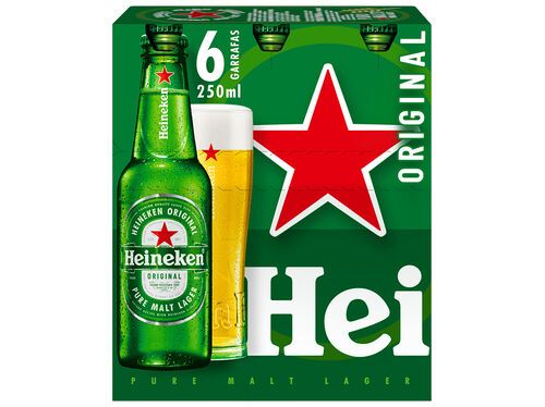 CERVEJA HEINEKEN COM ÁLCOOL TARA PERDIDA 6X0.25L