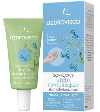 Uzdrovisco Bezolejowy krem nawadniający na niedoskonałoścy niezapychający