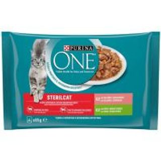 Alimento De Salmón-Pavo Gato Esteriliz. Purina One, Pack 4X85 G (21755772)