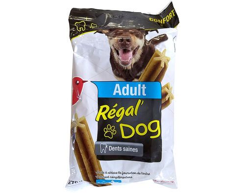 SNACKS PARA CÃO AUCHAN PORTE GRANDE ADULTO RÉGAL' DOG DENTAL 270G
