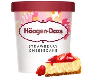 Tarrina de Helado Tarta de Queso y Salsa de Fresa Häagen-Dazs 460Ml