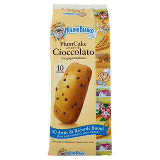 Mulino Bianco Plumcake Merenda con Yogurt italiano e Gocce di Cioccolato 10 pezzi 350g