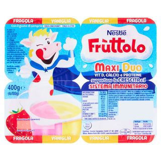 NESTLÉ FRUTTOLO Maxi Duo Fragola - Vaniglia 4x100g - 3023290210475