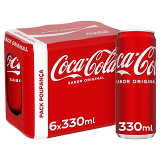 Refrigerante com Gás Cola Coca-Cola (emb. 6 x 33 cl)