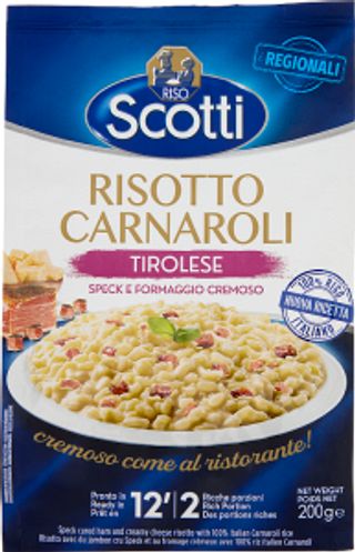 Riso Scotti i Regionali Risotto Carnaroli Tirolese Speck e Formaggio Cremoso 200 g