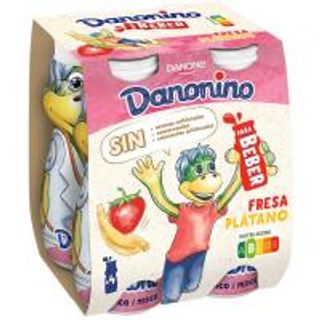 Yogur Danonino Bebedino De Fresa Y Plátano Danone 4X100 Ml. (16007320)