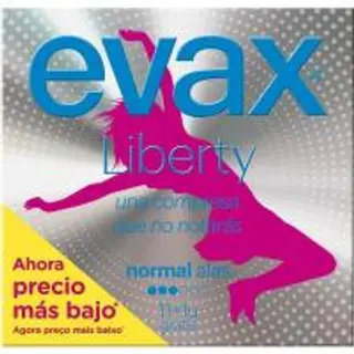Compresa Normal Con Alas Evax Liberty, Paquete 12 Uds