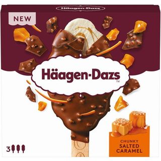 Helado Bombón Chuncky Salted Caramel HAAGEN DAZS, pack 3x80 ml (26608794)