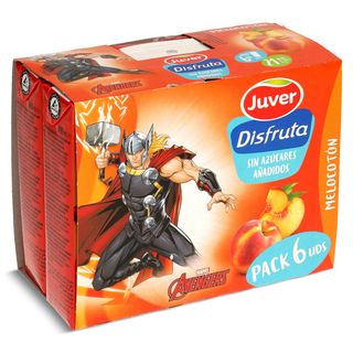 Bebida De Zumo De Melocotón Sin Azúcares Añadidos Juver Disfruta Pack 6 X 200 Ml