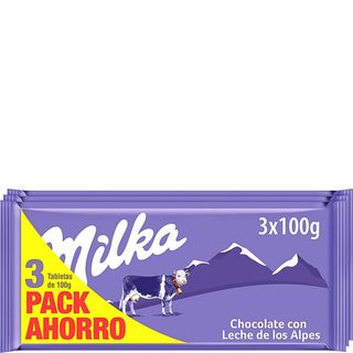 MILKA Chocolate Con Leche Pack 3X100 G