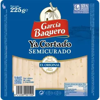 Queso García Baquero Ya Cortado Semicurado 225 G
