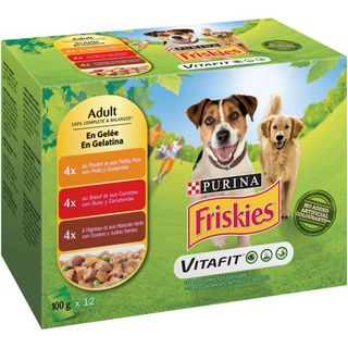 Friskies pollo cordero y buey 12x100 gr